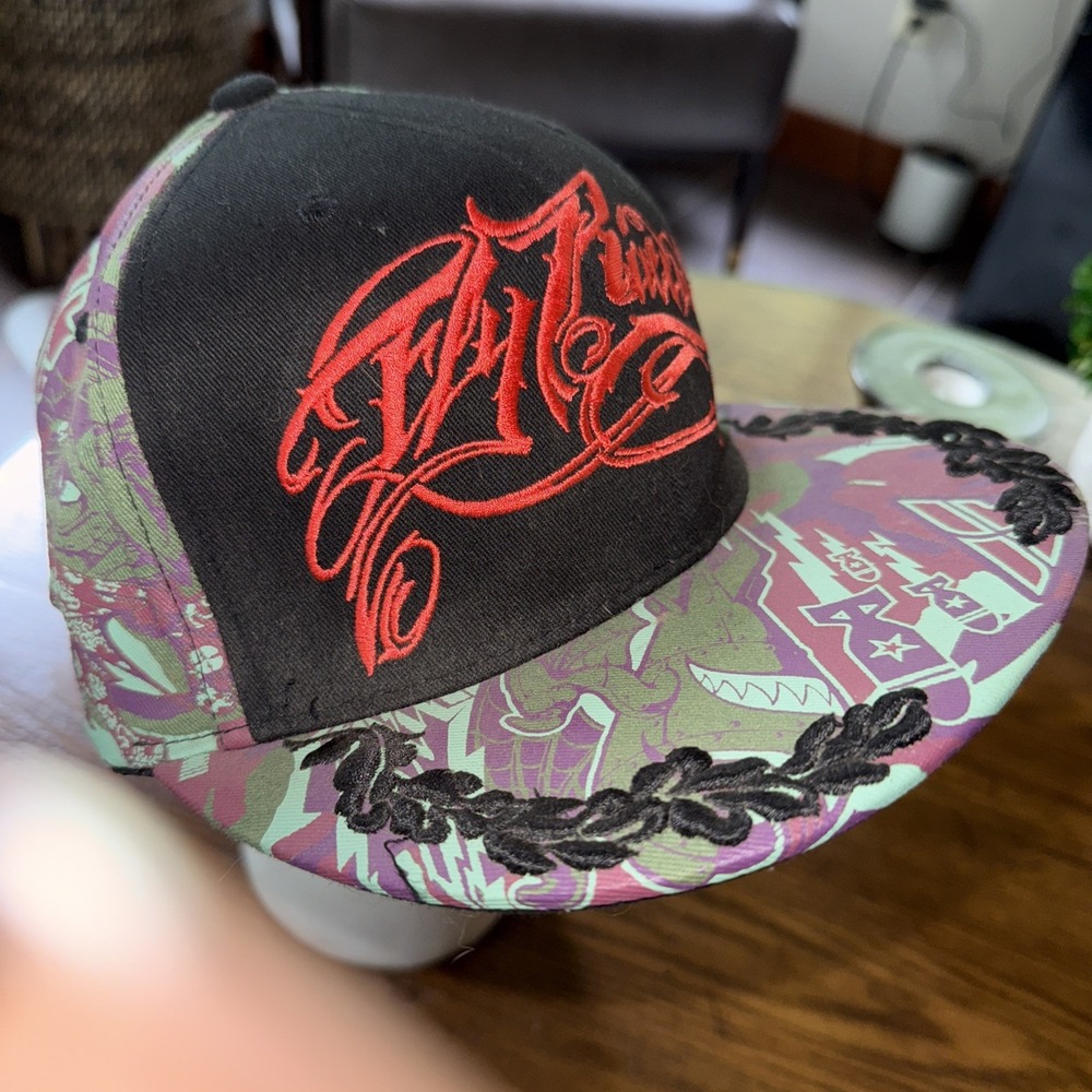 Fly Racing Camo-Ops Hat Cap Multicolor Flexfit Small-Medium Flat‎ Rim Motorsport